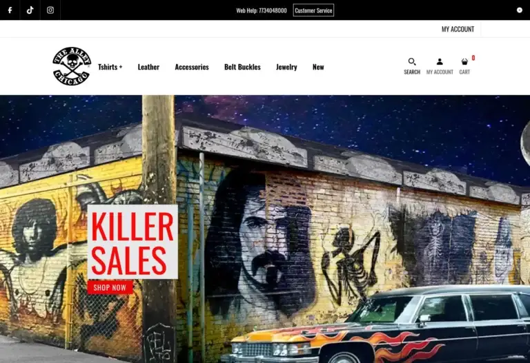 The Alley Chicago storefront homepage